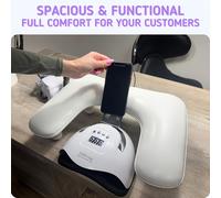 TEMU Reposamanos de U para de Uñas con Soporte Ajustable 360° para Teléfono - Uso Dual para Manicura/Pedicura, Compatible con Smartphones y Tabletas para Cuidado de Uñas