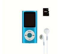 TEMU Reproductor de MP3 con auriculares, video y audio mp4mp3, tarjeta de memoria de 32G, ebook mini portátil USB para hogar u oficina - multicolor, 1 pieza