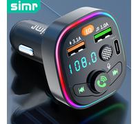 TEMU Reproductor MP3 Inalámbrico para Coche Todo en Uno Transmisor FM Tipo C Cargador USB Dual Carga Rápida Inalámbrico Kit de Manos para Coche Modulador FM Reproductor MP3 Cargador de Coche de Audio