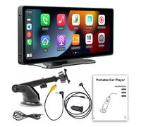 TEMU Reproductor MP5 para Coche con Pantalla HD de 10.26 Pulgadas, Auto, Espejo Retrovisor, BT, USB y TF, Cámara Trasera, Reproductor Multimedia Portátil