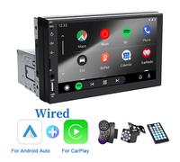 TEMU Reproductor Multimedia MP5 Auto+Carplay 1pc Portátil para Coche Pantalla Táctil de 7 pulgadas con y de Audio para Radio de Coche 1Din