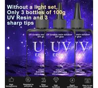 TEMU Resina de UV y transparente de 100g/200g/300g, rápido, utilizada en la fabricación de joyas, fundición, hechas a , kit de resina epoxi de viscosidad e inodoro