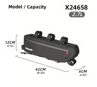 TEMU Rhinowalk Bolsa de para Bicicleta 2.1L-2.7L, Pack Tubo, de Sujeción Inferior con Cremallera SBS de Cara, Adecuada para Bicicletas de Montaña y Bicicletas de Carretera, Accesorios para Bicicletas