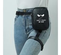 TEMU Riñonera con estampado "No toques mi bolso", bolso de pierna casual para deportes al , ideal para viajes y trabajo al