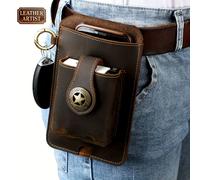 TEMU Riñonera Deportiva para Hombre en Cuero de Primera Calidad