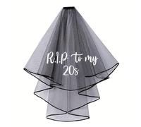 TEMU RIP Muerte a Mis 20 Alternativo Gótico Gótico Funeral para Mujer de 30º Decoración Dirty Thirty Corona de Recuerdo Regalo Accesorios para Fotos