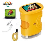 TEMU RIVGOT USB - Microscopio Digital Portátil con Pantalla HD 1080P y Aumento de , Portátil / Microscopio para PC/Laptop, USB , Juguete Educativo de Ciencia, Regalo de /Navidad (Cable USB Incluido)