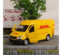 TEMU RMZ CITY 1:36 DHL Camión de entrega duradero de aleación de - Camión realista con puertas abiertas, función empujar-pullar, ideal regalo de para niños, diseño , artesanía detallada