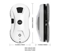 TEMU Robot Eléctrico de Limpieza de Ventanas con Rociado Automático de Agua, Planificación Inteligente y Control Remoto para Ventanas Brillantes, Sin Batería