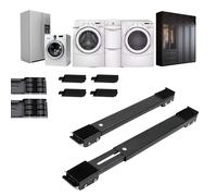 TEMU Rodillos Extensibles para Muebles y Electrodomésticos, Herramientas de con 24 Rodillos y Frenos para Lavadoras, Secadoras y Refrigeradores, Base Fuerte con Ruedas Móviles 660 lb -