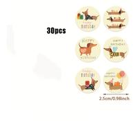 TEMU Rollo de 30 pegatinas de para perros | Estilos de pastor y galgo, autoadhesivas, acabado , tema de dibujos animados, - Ideal para empaquetado de regalos y decoración de fiestas