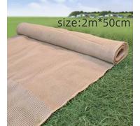TEMU Rollo de arpillera beige natural de 40/50 cm de ancho por 2 metros de largo - Ideal para manualidades, manteles navideños y cortinas para sillas, decoraciones de