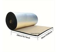 TEMU Rollo de material aislante de aluminio autoadhesivo de 5 mm de grosor - resistencia al , protección solar, de energía, para techos, fácil de instalar