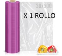 TEMU Rollo Film Transparente cocina mayor resistencia y autoadherencia - Envoltorio Elástico para Cocina y Catering - Papel Transparente Elástico para Cocina, Catering y Embalaje - 30cmx300m