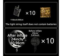 TEMU "Romantic Balloon" 10 sets/20 piezas, con 10 de globos kits de luces. set de globos de brillantes de 24 pulgadas es para celebraciones, , fiestas y otras ocasiones sorpresa.