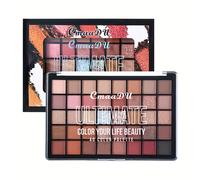 TEMU ¡Rompe los límites de color! de ojos azul perlada como de que sobre las pestañas, con base mate en terrosos, paleta de de ojos de 40 colores, ¡que te interpretar miles de looks de maquillaje!