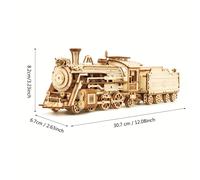 TEMU Rompecabezas de madera 3D - de coche mecánico - Kits de vehículos de autoconstrucción - Juguetes de rompecabezas - regalo para adultos en /día de Navidad (Prime Steam )