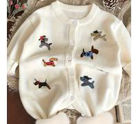 TEMU Ropa de bebé recién nacida para otoño e invierno, mono de punto elegante para niñas, lindo suéter romper para bebé, para exteriores