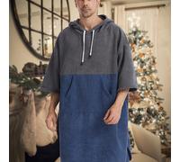 TEMU Ropa de Cambio con Capucha Mutao de Secado Rápido, Poncho de Surf Absorbente en y Azul , Poliéster de Microfibra para Natación, Playa, Baño, Tallas S/M/L/XL/XXL, Comodidad Todo el Año