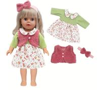 TEMU Ropa de Muñeca 35-43cm para Muñecas Recién Nacidas, Vestido Lindo Compatible con Baby Born, Baby , Nenuco y Más