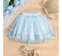 TEMU Ropa de niña transfronteriza que faldas de tul, media faldas y faldas cortas de con estampados de hielo y nieve, perfectas para niñas pequeñas