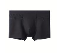 TEMU Ropa Interior de Viaje Antirrobo para Hombre con Bolsillos Grandes, Corte Cuadrado, Cremallera y para Esconder un Pasaporte