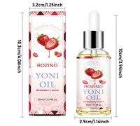 TEMU ROZINO 30ml Aceite Yoni de Fresa para Mujeres y Hombres - Eliminador de Olores, Hidratación Íntima, , Adecuado para Beige , Cuidado de Áreas