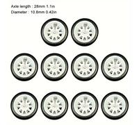 TEMU Ruedas de Plástico 1/64 Neumáticos de Goma Coloridos para Vehículos, Ruedas para 5 Coches, Piezas Modificadas de Hobby, Set de 5