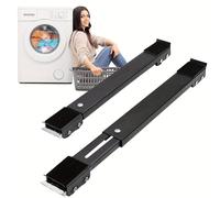 TEMU Ruedas Retráctiles para Muebles , Base Ajustable de Soporte para Mudanza de Lavadora de Resistencia, Soporte Metálico para Mudanza de Refrigerador, Lavadora, Secadora y Lavavajillas