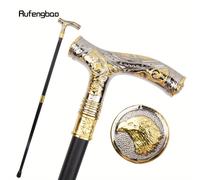 TEMU Rufengbao Bastón Elegante de Águila con Flores Blancas Doradas - Palo de 93cm de con Diseño Intrincado, Material de Aleación Duradero, para Formales y Casual, Para Cosplay y