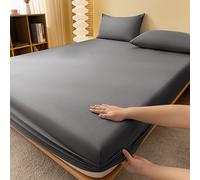TEMU Sábana bajera ajustada de color liso para , fundas de almohada no incluidas