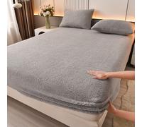TEMU Sábana bajera de felpa, protector de colchón y afelpado, sábana de cama de color liso, sábana bajera de felpa tipo leche, antipolvo de felpa coral, no relleno de almohada, no de almohada