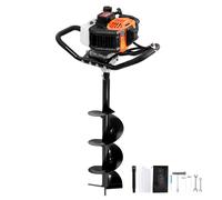TEMU Saca postes de gas VEVOR de 52CC 1450W con brocas de 8” y 1 varilla de extensión
