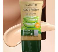 TEMU SADOER Aloe Vera BB Cream - 1.41 Ounces de Base Correctora Hidratante, Resistente , Larga Duración, para Todo Tipo de Piel, en Ivory, con de Aloe Vera