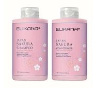 TEMU Sakura Set, champú y acondicionador para el cabello Sakura, 100 ml + 100 ml, el cabello y frisado, con y ácido hialurónico. y refrescante, ropa de viaje para salidas . Día . Regalos.