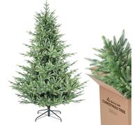 TEMU SALCAR Árbol de Navidad Artificial de 150cm con 90% de Premium Moldeado por Inyección PE, Realista y Realista con Guantes y Soporte de Metal