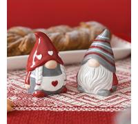 TEMU Salero y Pimentero de Cerámica de Papá Noel , y Navideño, Adorno de Calidad con Relieve de Elfo que se Puede Decorar