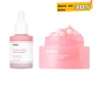 TEMU Salmon Duo: Seropeptídico Rosa de ADN de Salmon 1.01 oz | y Crema de Cápsula de Colágeno Rosa de ADN de Salmon 1.76 oz | Hidratante, Humectante y Firmeante, Luz Beige Desigual | 1.01 oz