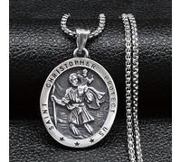 TEMU San Cristóbal nos con collar de de inoxidable 304 304, que protector de santo , un regalo de joyería N303