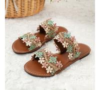 TEMU Sandalias con flores para mujer, zapatos de mujer elegantes