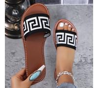 TEMU Sandalias estampadas griegas para mujer, cómodas y ligeras para , perfectas para
