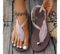 TEMU Sandalias sin espaleta con hebilla de pedrería de hoja y diseño moderno y . Sandalias para mujer. Casuales y versátiles. Para uso en casa, calzado de mujer