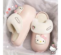 TEMU Sanrio'S My Melody Slippers Feature a Soft And Warm EVA Upper, Perfect for a Cute And Comfortable Casual Look in Autumn And Winter, with a Detachable And Minimalist Design - LE-27194.