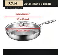 TEMU Sartén de aleación de titanio de 32 cm con , wok con superficie de titanio con martillada de de pescado, capa de titanio , sartén antiadherente física, para placas de inducción, usar medio-