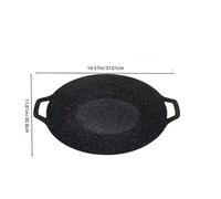 TEMU Sartén multifuncional, sartén para parrilla, sartén de estilo coreano con asa para de y sartén para carne de piedra andesita