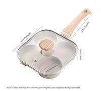 TEMU Sartén para tortilla de 4 agujeros con , antiadherente, material de aluminio, recubrimiento de piedra Maifan, solo a , para cocinar hamburguesas de , desayuno en casa