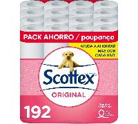 TEMU Scottex Papel Higiénico Original 192 Rollos (12 x 16) - Pack Familiar y Resistente