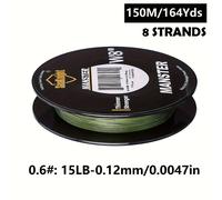 TEMU SeaKnight W8 II Línea de Pesca Trenzada PE Ultra de 8 Hebras, 164 Yardas/150m, Resistente a y al , Durabilidad, 15-100lb para Pesca en Dulces y