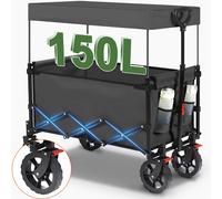 TEMU Sekey Carro de Plegable con Techo 150L 150KG, Carro de Plegable con Parasol para Excursiones, Playa y Camping