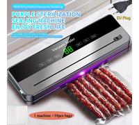 TEMU Selladora al Vacío EU Plug 5400 con 10 Bolsas, Máquina Multifuncional para Alimentos Frescos - Regalo Ideal de , Día y Navidad